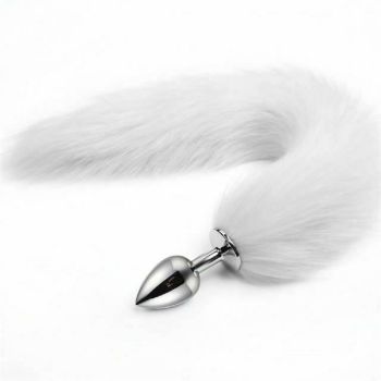 House Of Dasein Fluffy Fox Bunny Tail Anal Plug Pet Play Bdsm Cosplay - White - Fox Tail