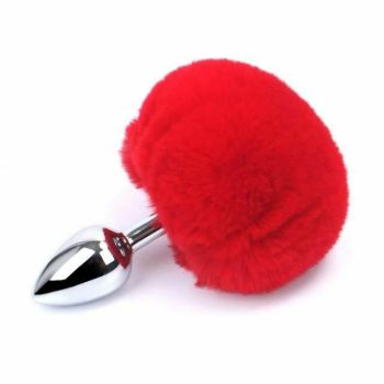 House Of Dasein Fluffy Fox Bunny Tail Anal Plug Pet Play Bdsm Cosplay - Red - Bunny Tail