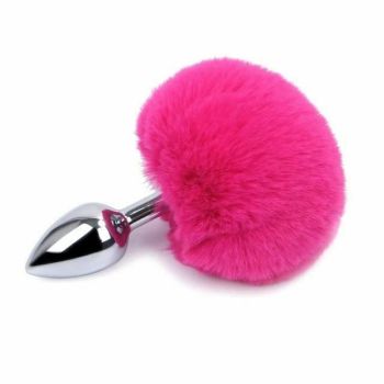 House Of Dasein Fluffy Fox Bunny Tail Anal Plug Pet Play Bdsm Cosplay - Rose Red - Bunny Tail