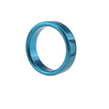 House Of Dasein Metal Cock Ring Aluminium Alloy Male Three Sizes - Blue - 45Mm