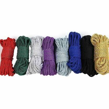 House Of Dasein Soft Cotton Rope 5M 10M Bdsm Bondage Restraints Kink Fetish - Silver - 10M - Silk