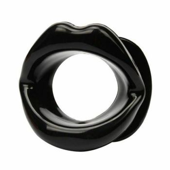 House Of Dasein Silicone Rubber Open Mouth Lips Gag Bdsm Bondage Kink - Black