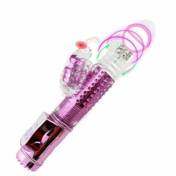 House Of Dasein Telescopic Thrusting Rabbit Vibrator G-Spot Clitoral Stimulation - Pink