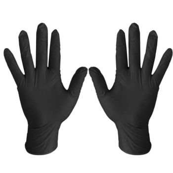 House Of Dasein Bdsm Spanking Gloves Black Nitrile Latex 10 Pack Fetish Bondage - Black - Xl