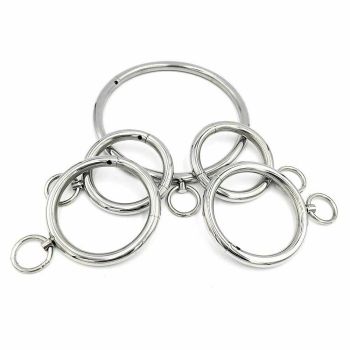 House Of Dasein Stainless Steel Bdsm Handcuffs Ankle Cuffs Collar Metal Bondage Restraints Kit - Male - Set
