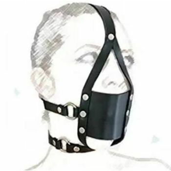 House Of Dasein Ball Gag Head Harness Mask Muzzle Blindfold Bondage Kink Bdsm Fetish Restraints - Style B