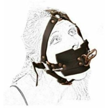 House Of Dasein Ball Gag Head Harness Mask Muzzle Blindfold Bondage Kink Bdsm Fetish Restraints - Style C