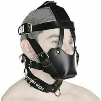 House Of Dasein Ball Gag Head Harness Mask Muzzle Blindfold Bondage Kink Bdsm Fetish Restraints - Style H