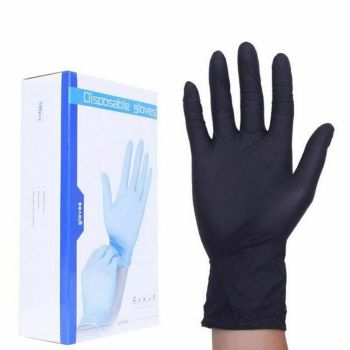 House Of Dasein Bdsm Disposable Latex Nitrile Spanking Gloves Bondage Fetish Restraints - Black - M - Pack Of 50