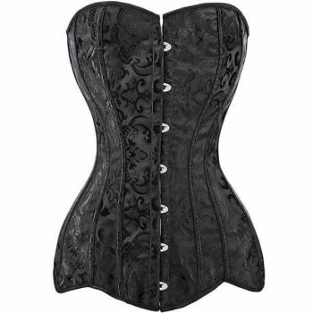 House Of Dasein Over Bust Hourglass Body Shaper Corset Black White Long Torso Bdsm Kink Fetish - Black - Xl