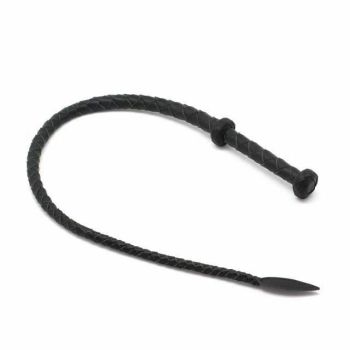 House Of Dasein Black Microfiber Leather Braided Whip Spanking Play Bdsm Impact Toy Fetish - No Loop