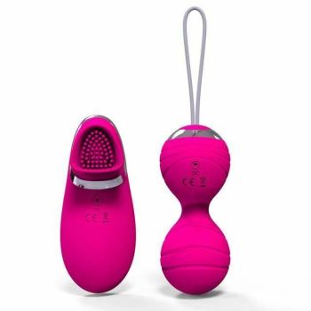 House Of Dasein Pink Purple 10 Speed Vibrating Kegel Remote Vibrator Ben Wa Balls - Rose