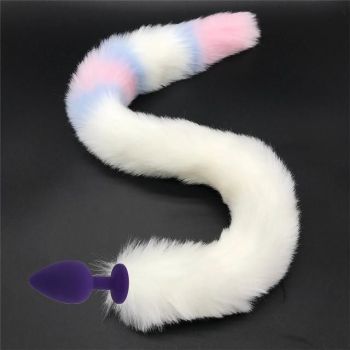 House Of Dasein Stainless Steel Anal Plug With 80Cm Long Fur Tail Bdsm Pet Play Fox Kitten - Big 106