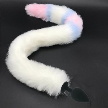 House Of Dasein Stainless Steel Anal Plug With 80Cm Long Fur Tail Bdsm Pet Play Fox Kitten - Big 109