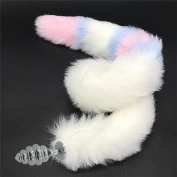 House Of Dasein Stainless Steel Anal Plug With 80Cm Long Fur Tail Bdsm Pet Play Fox Kitten - Big 115