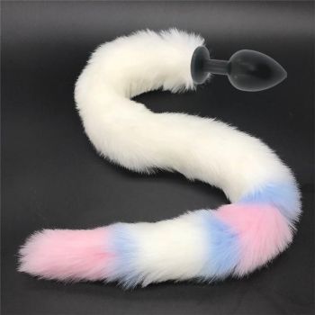 House Of Dasein Stainless Steel Anal Plug With 80Cm Long Fur Tail Bdsm Pet Play Fox Kitten - Big 121