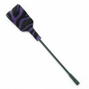 House Of Dasein Bdsm Spanking Crop Black Red Impact Play Toy - Purple