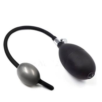House Of Dasein Inflatable Penis Plug Black Silicone Urethral Sound Catheter Dilator Men - Black