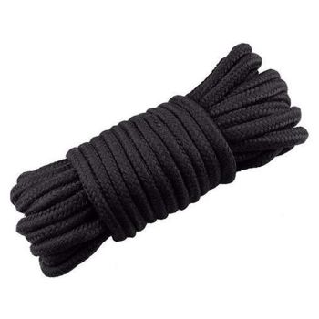 House Of Dasein 20M Black Soft Cotton Knitted Rope Bondage Restraints Bdsm Kink Fetish - Black - 20M