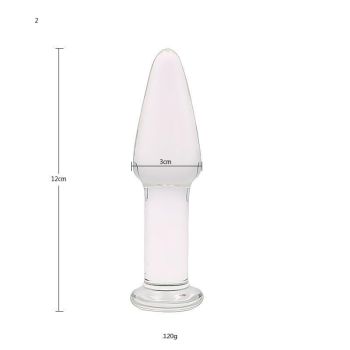 House Of Dasein Glass Butt Plug Beads Different Sizes / Shapes Anal Stimulation Play - 12Cm X 3Cm