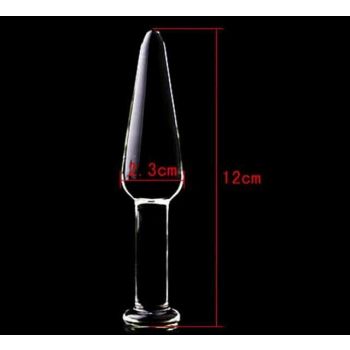 House Of Dasein Glass Butt Plug Beads Different Sizes / Shapes Anal Stimulation Play - 12Cm X 2.3Cm
