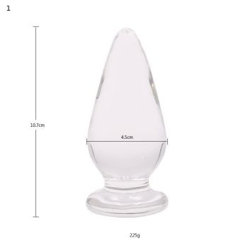 House Of Dasein Glass Butt Plug Beads Different Sizes / Shapes Anal Stimulation Play - 10.7Cm X 4.5 Cm