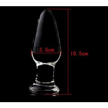 House Of Dasein Glass Butt Plug Beads Different Sizes / Shapes Anal Stimulation Play - 10.5Cm X 3.5Cm