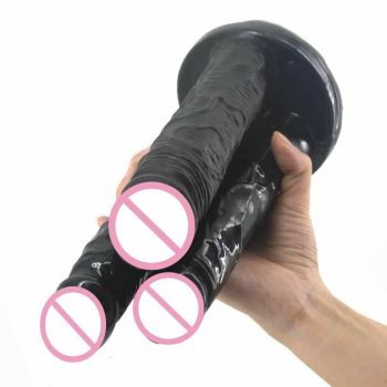 House Of Dasein Big Black Three Dildo Dong Triple Penetration Realistic Penis Unique Standard - Black