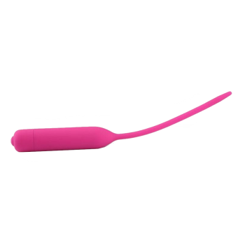 House Of Dasein Black Pink Silicone Urethral Sound Beaded Penis Plug Vibrator - Pink - Plug