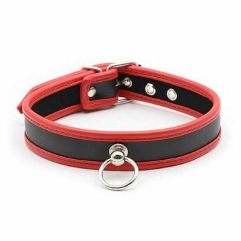 House Of Dasein Soft Padded Collar Bdsm Pu Leather Slave Role Play Fetish Restraints Bondage - Red