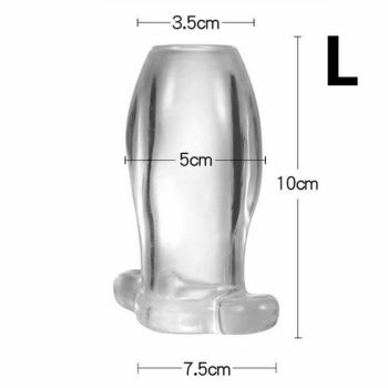 House Of Dasein Hollow Tunnel Butt Plug Anal Speculum Mini Vibrator Bdsm Medical Play Fetish - Large - No Vibrator