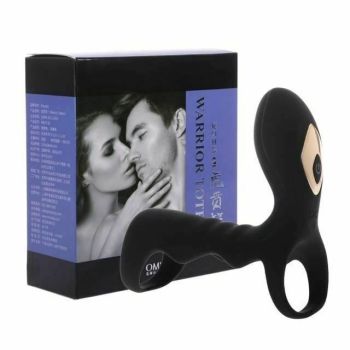 House Of Dasein Double Cock Clitoral Vibrator 10 Speeds Vibrating Penis Ring Couples - Black