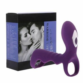 House Of Dasein Double Cock Clitoral Vibrator 10 Speeds Vibrating Penis Ring Couples - Purple