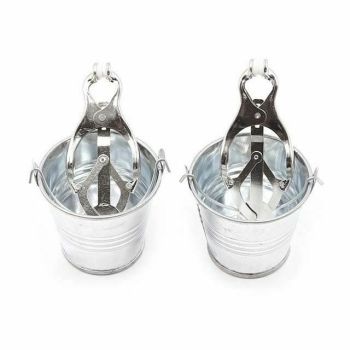 House Of Dasein Bucket Weight Nipple Clamps Genital Torture Breast Play Bondage - Silver