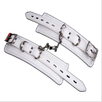 House Of Dasein White Wrist Ankle Cuffs Spreader Bar Bondage Kink Restraints - White - Ankle Cuffs