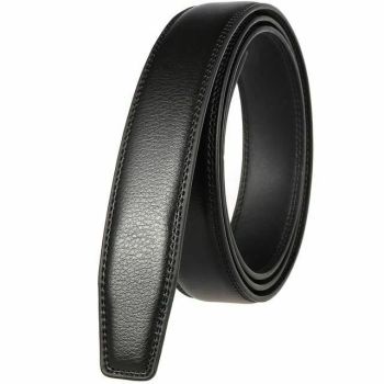 House Of Dasein Black Red Real Leather Spanking Strap No Buckle Belt Bdsm Impact Fetish - Black - 120Cm