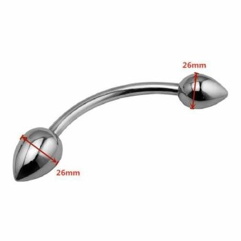 House Of Dasein Double Stainless Steel Metal Anal Dual Butt Plug Stimulation Bdsm - 26Mm X 26Mm