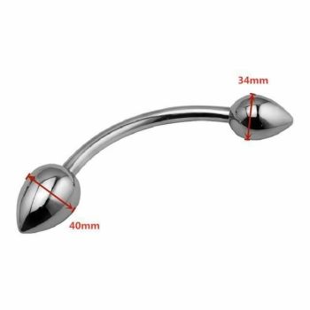 House Of Dasein Double Stainless Steel Metal Anal Dual Butt Plug Stimulation Bdsm - 40Mm X 34Mm
