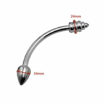 House Of Dasein Double Stainless Steel Metal Anal Dual Butt Plug Stimulation Bdsm - 34Mm X 24Mm
