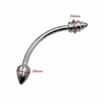 House Of Dasein Double Stainless Steel Metal Anal Dual Butt Plug Stimulation Bdsm - 26Mm X 24Mm