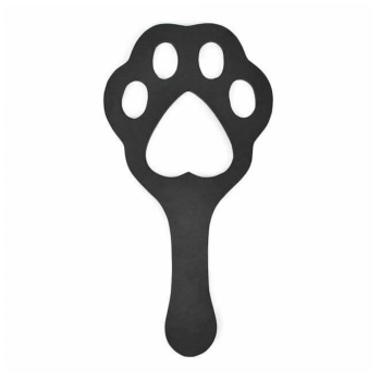 House Of Dasein Black Dog Paw Spanking Paddle Pu Leather Bdsm Toy Impact Pet Play Fetish - Black
