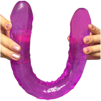 House Of Dasein 42Cm Big Thick Dildo Double Ended Dong Lesbian Couples - Purple