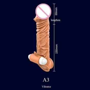 House Of Dasein Reusable Penis Sleeve Cock Extender Enlarger Hollow Dildo Vibrator - A3