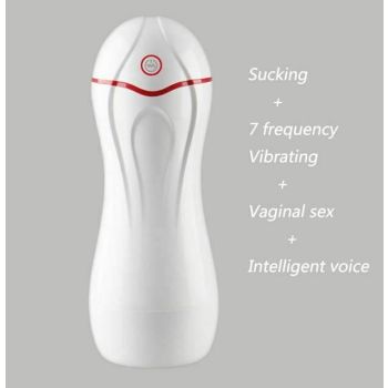 House Of Dasein Deep Large Masturbator Cup Vacuum Sucking Vibration Usb Charging - Flesh