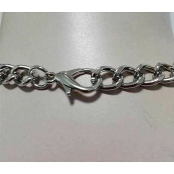 House Of Dasein Women Sexy Harajuku Silver Heart Link Chain Necklace Bdsm Choker Collar - S