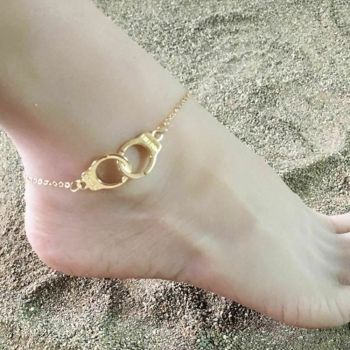 House Of Dasein Discreet Bdsm Handcuffs Anklet Collars Submissive Symbolic Jewelry - Gold