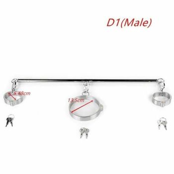 House Of Dasein Metal Spreader Bar Cuffs Collar Bondage Restraint Kits Slave Shackles Set Bdsm - Skin - D1 Male