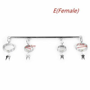 House Of Dasein Metal Spreader Bar Cuffs Collar Bondage Restraint Kits Slave Shackles Set Bdsm - Skin - E Female