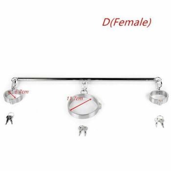 House Of Dasein Metal Spreader Bar Cuffs Collar Bondage Restraint Kits Slave Shackles Set Bdsm - Skin - D Female