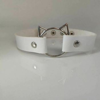 House Of Dasein Bdsm Kitten Collar Harajuku Choker Necklace Fetish Bondage Restraints - White